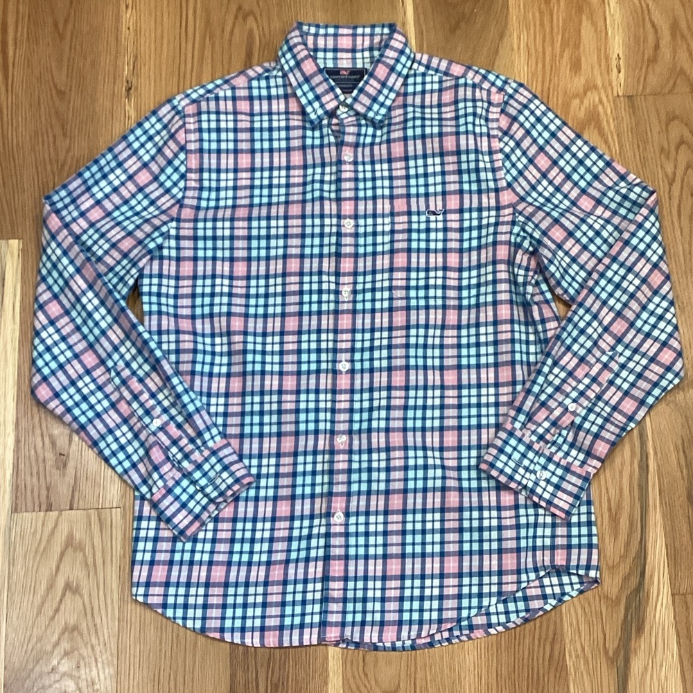 Men’s Vineyard Vines Slim Fit Tucker Shirt, Size Medium